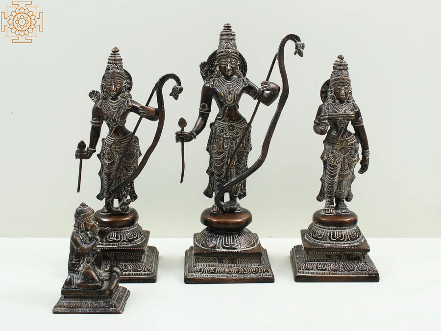 10" Ram Darbar Brass Statue for Home Pooja