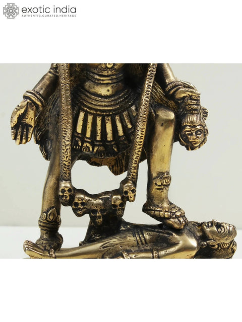 7" Brass Goddess Kali Statue