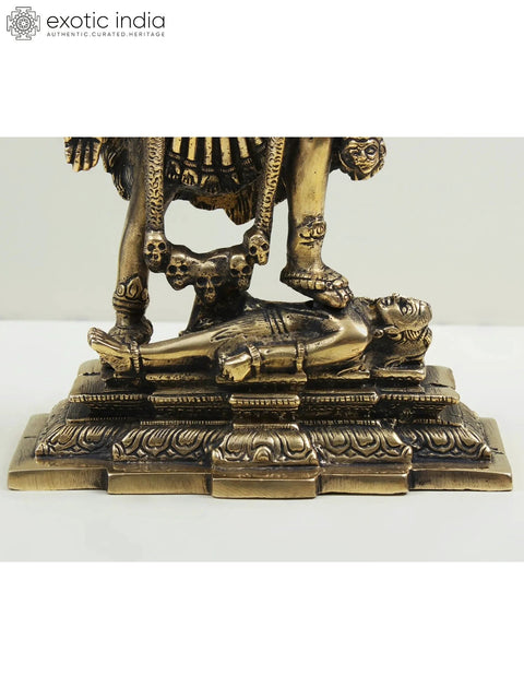 7" Brass Goddess Kali Statue