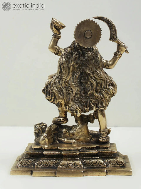 7" Brass Goddess Kali Statue