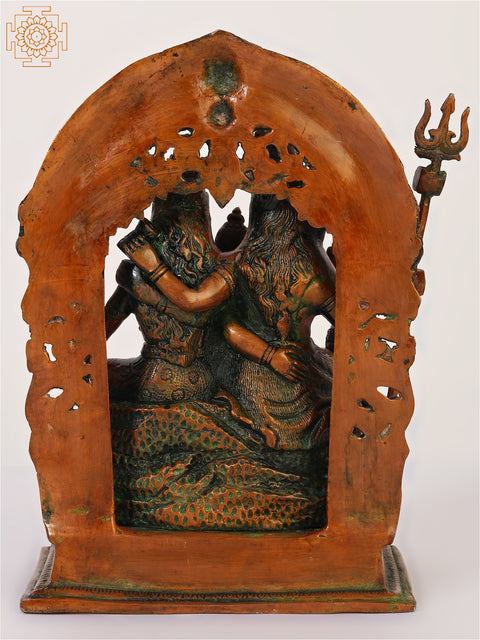 12" Shiva Parivar Idol Sculpted in Brass | Home Decor Gift