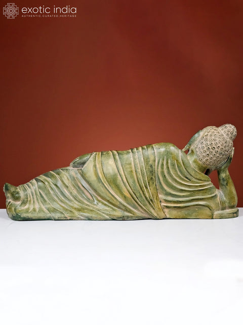 30" Large Parinirvana Buddha in Brass