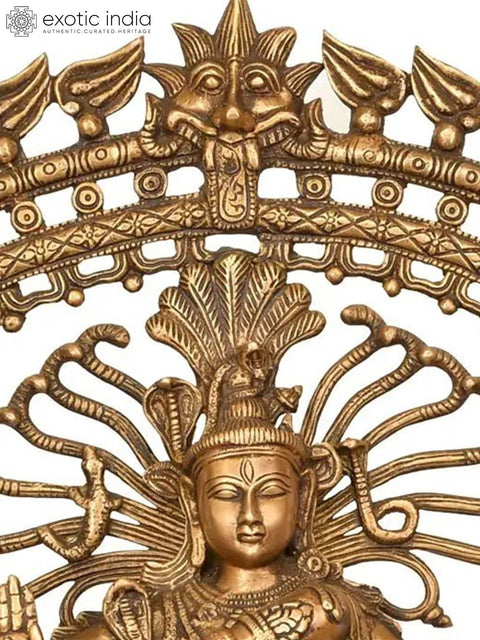 28" Nataraja in a Stylized Ring of Flames In Brass | Handmade | Made In India