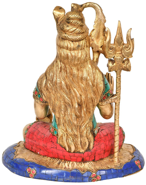 10" Lord Shiva Granting Abhaya In Brass | Handmade | Made In India
