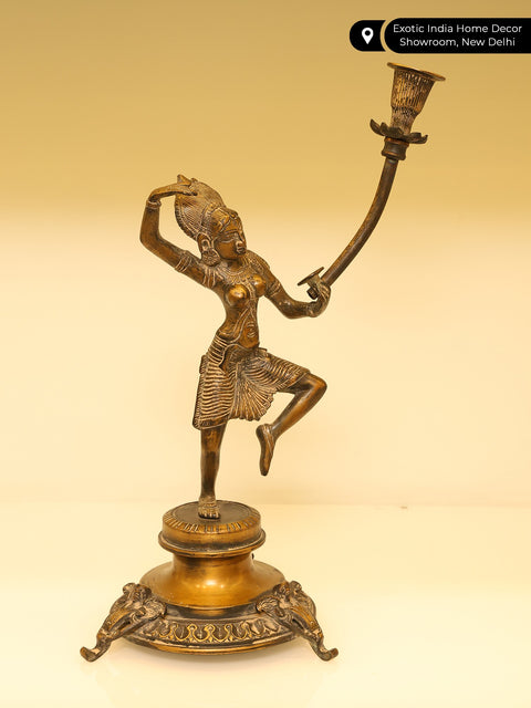 Brass Candle Stand -Inspired by Khajuraho | Candle Holder Stand