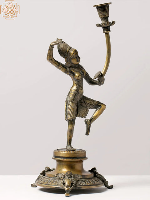 Brass Candle Stand -Inspired by Khajuraho | Candle Holder Stand