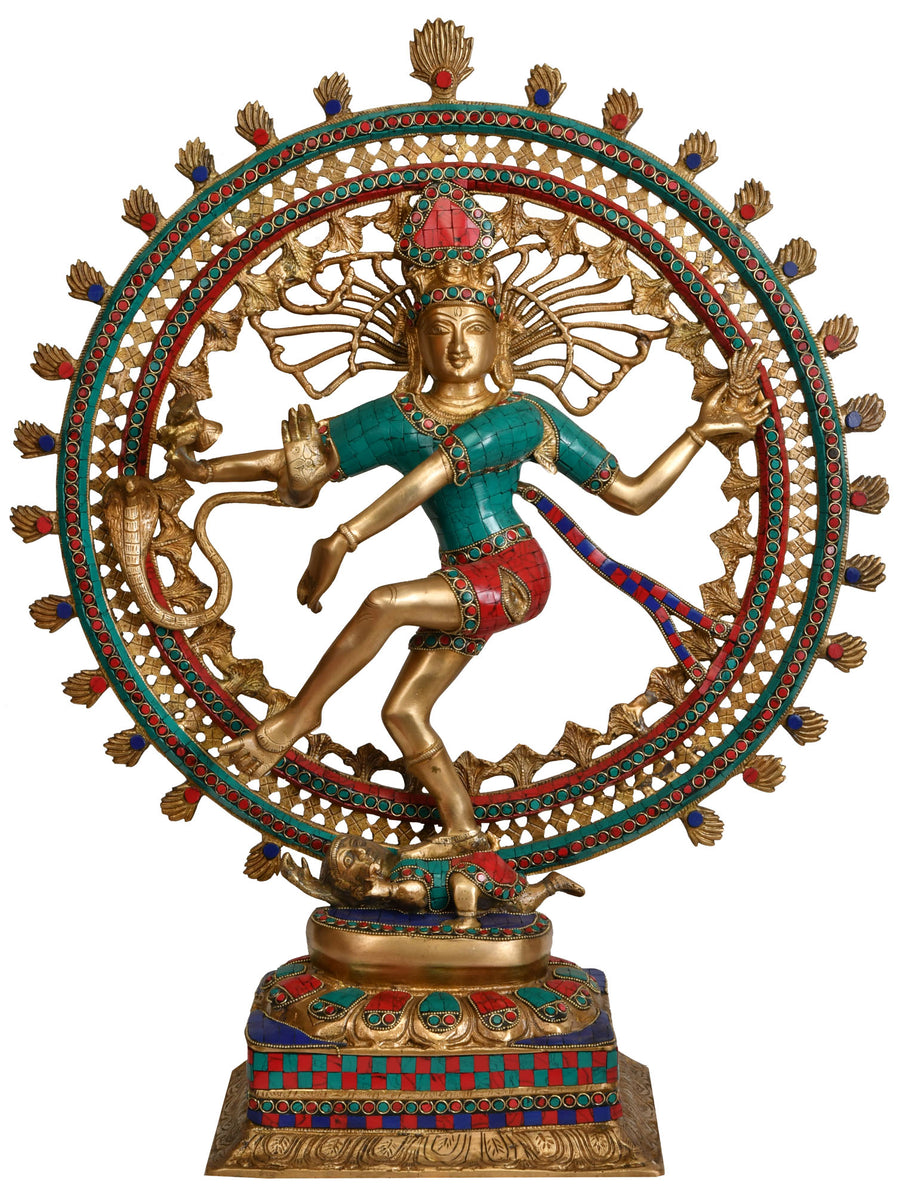 28" Lord Shiva Nataraja Handmade Brass Statue for Home Decor