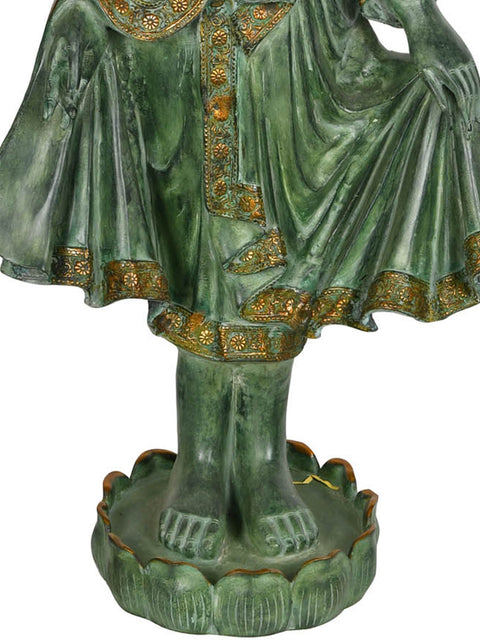 42" Large Size Standing Gautam Buddha In Brass | Handmade | Made In India