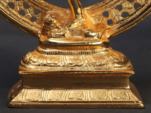 8" Nataraja Brass Sculpture (Gold Plated)