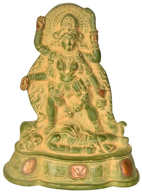 4" Goddess Kali Brass Idol - Handmade