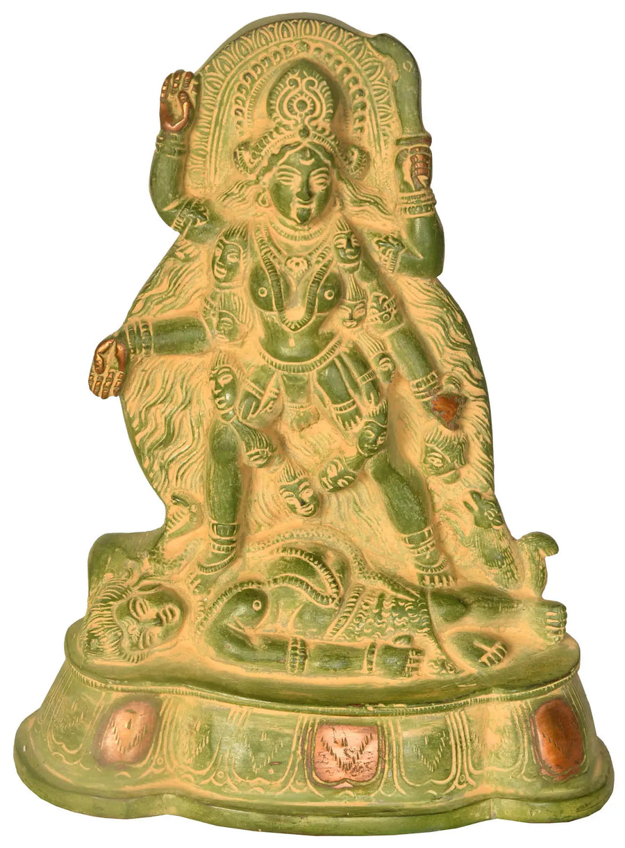 4" Goddess Kali Brass Idol - Handmade