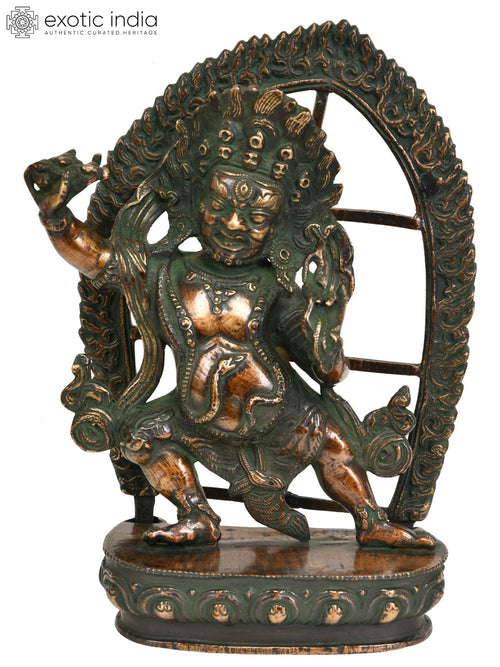9" Handmade Vajrapani Brass Idol for Home Pooja
