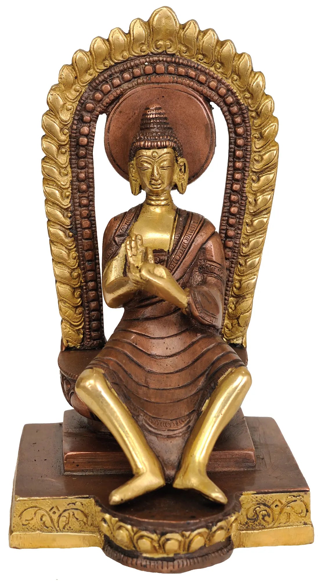 6" Gautam Buddha Brass Idols | Handmade Indian Statues
