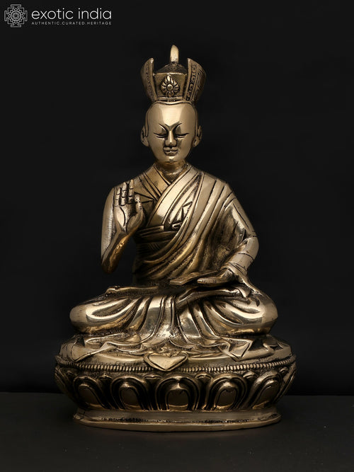 Tibetan Lama Handmade Brass Statue for Pooja