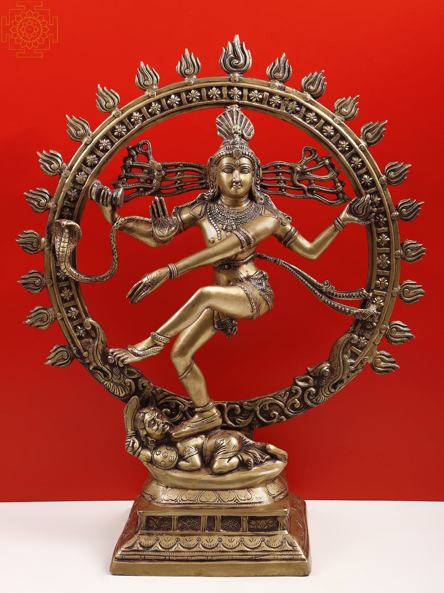 32" Large Nataraja Brass Statue Handmade