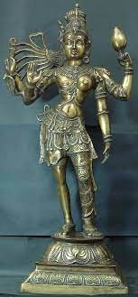 39" Large Size Ardhanarishvara In Brass | Handmade | Made In India
