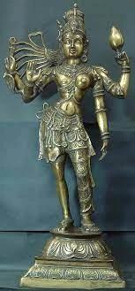 39" Large Ardhanarishvara Brass Sculpture | Handmade | Made In India