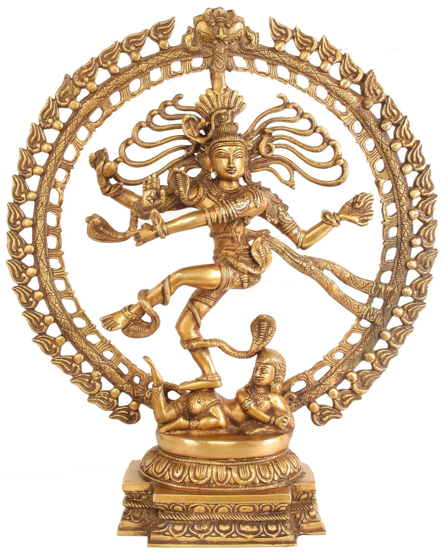 20" Nataraja Brass Statue Handmade Home Decor