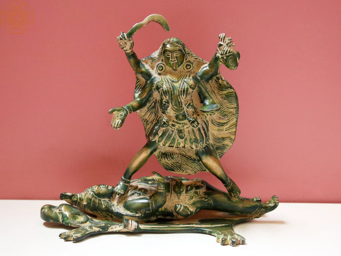 8" The Triumph of Kali | Brass | Goddess Kali