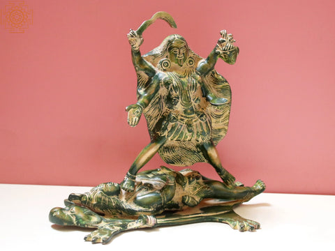 8" The Triumph of Kali | Brass | Goddess Kali