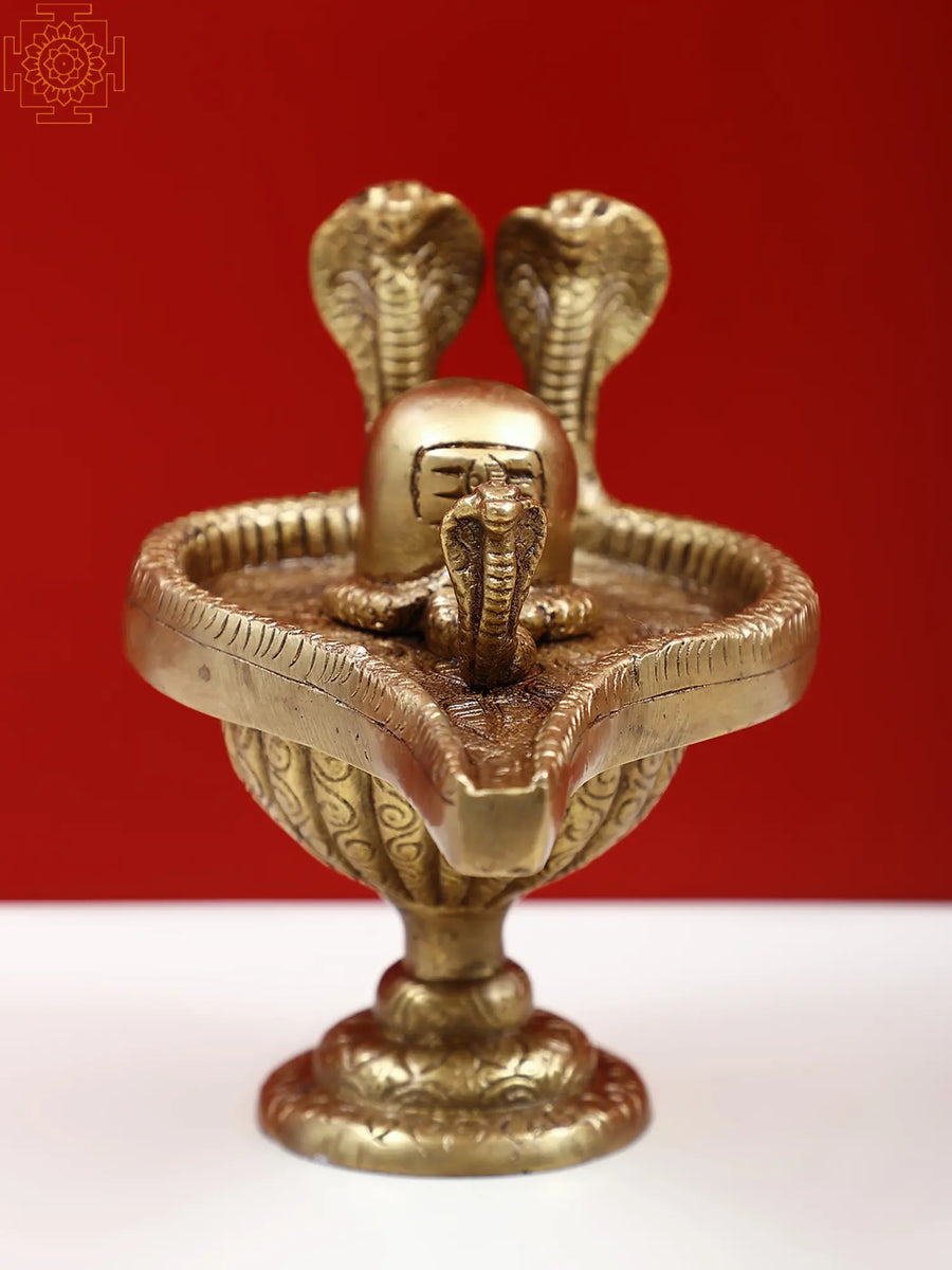 4" Naga Natha Brass Statue Handmade