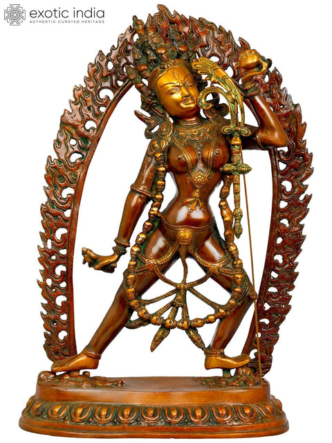17" Vajrayogini Brass Statue | Handmade Tibetan Buddhist Deity Idols