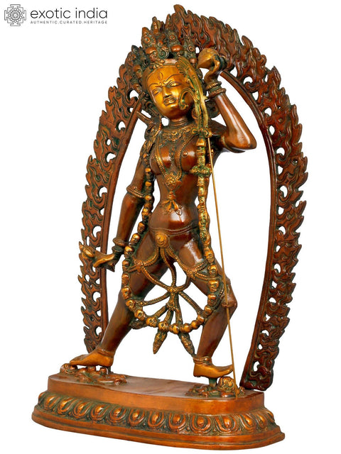 17" Vajrayogini Brass Statue | Handmade Tibetan Buddhist Deity Idols