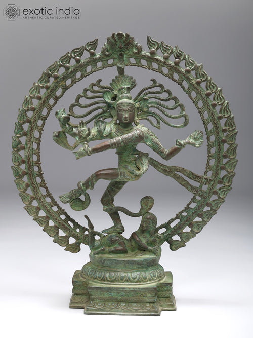 20" Handmade Nataraja Brass Statue Antiquated Home Decor