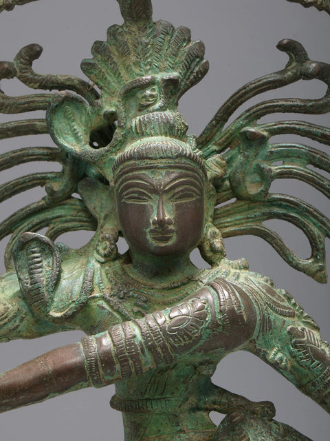 20" Antiquated Nataraja Brass Statue | Handmade | Made In India