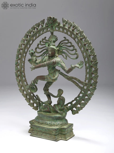 20" Antiquated Nataraja Brass Statue | Handmade | Made In India