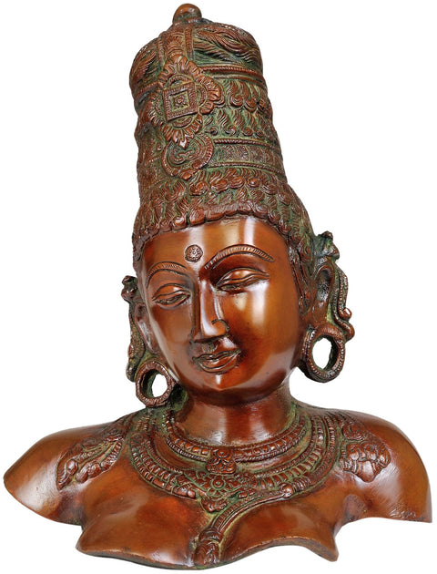 12" Parvati Brass Statue | Handcrafted Sculpture | Made In India