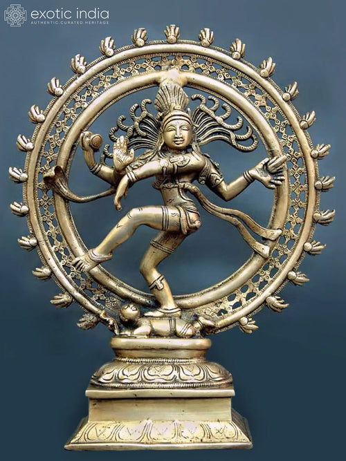 14" Nataraja Handmade Brass Statue for Pooja