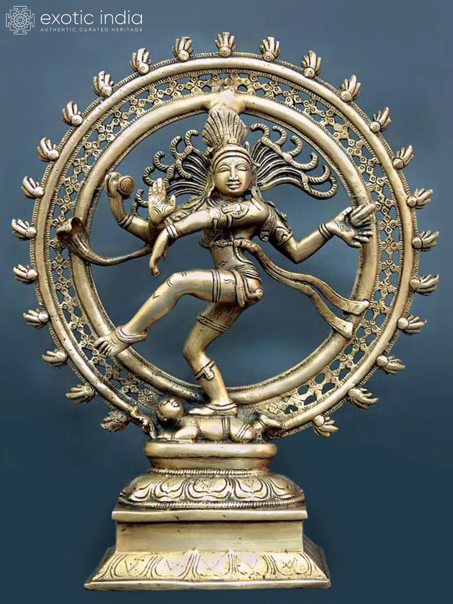 14" Nataraja Handmade Brass Statue for Pooja