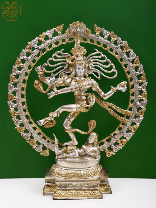 20" Nataraja Shiva Brass Statue Handmade King of Dancers