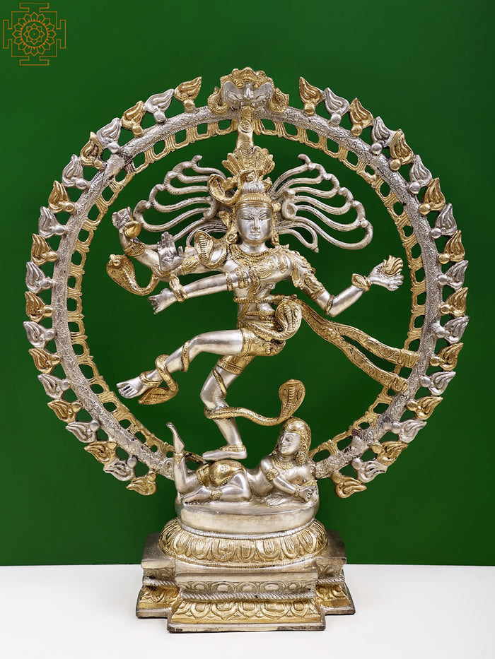 20" Nataraja Shiva Brass Statue Handmade King of Dancers