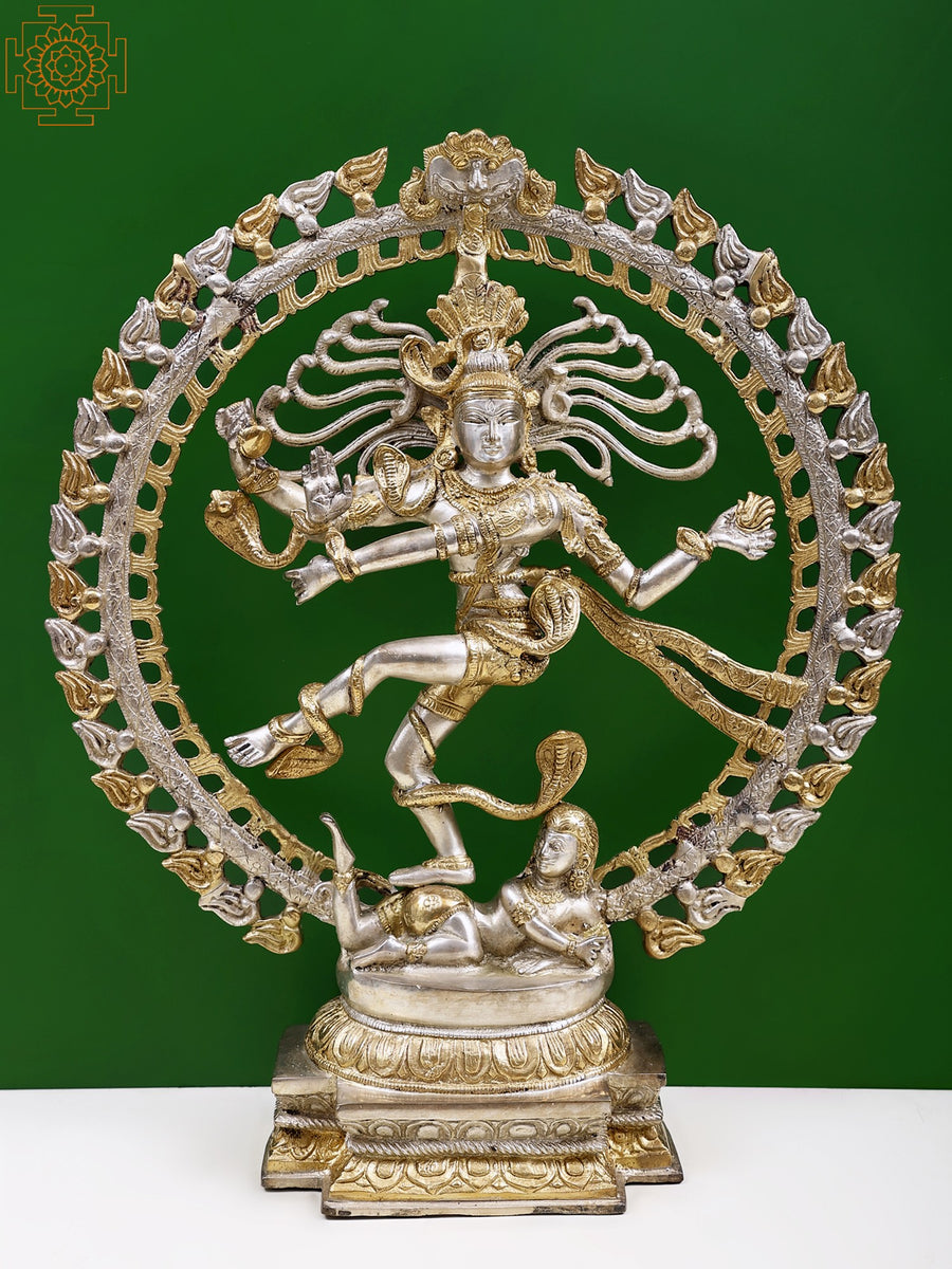 20" Nataraja Shiva Brass Statue Handmade King of Dancers