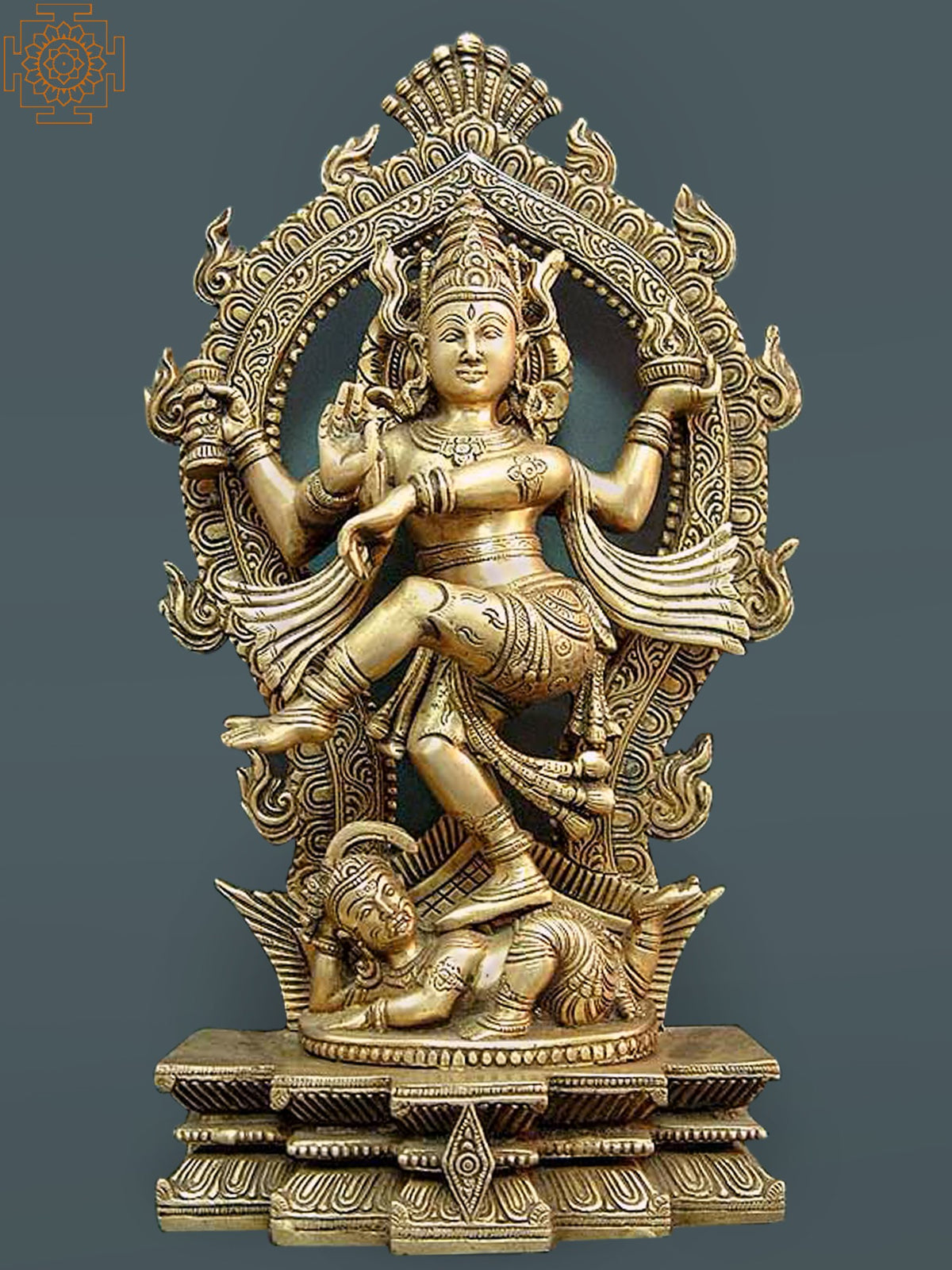 15" Handmade Nataraja Brass Statue for Home Decor