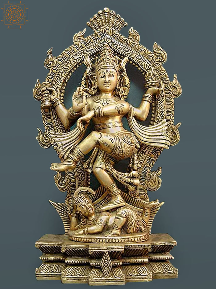 15" Handmade Nataraja Brass Statue for Home Decor