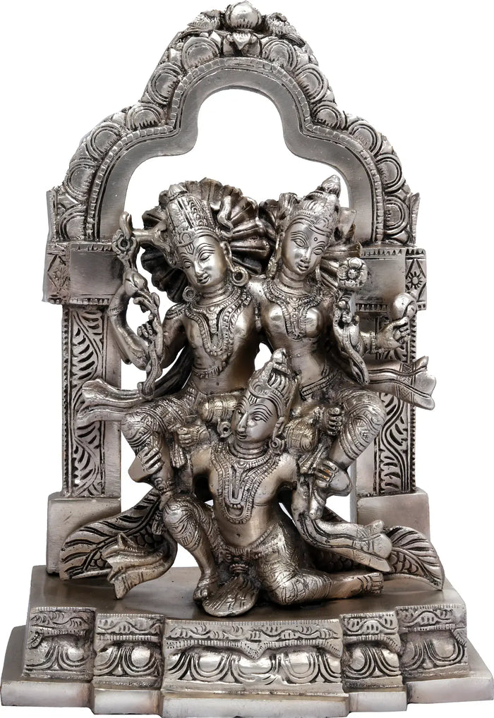 12" Lakshmi-Narayana on Garuda Handcrafted Brass Idol