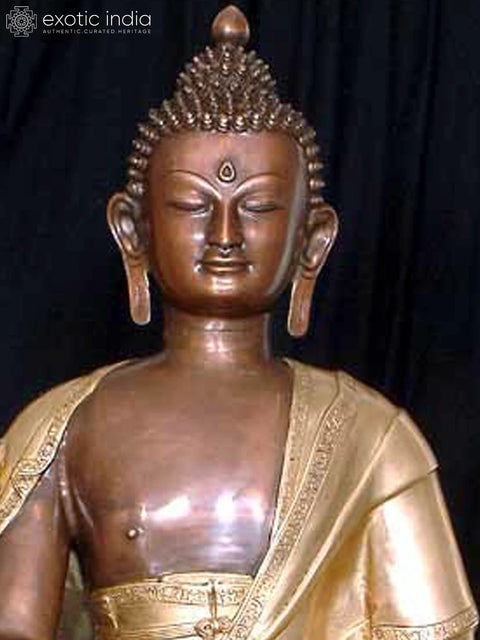 38" Tibetan Buddhist God Large Size Medicine Buddha In Brass | Handmade | Made In India