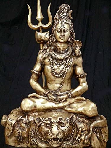 29" Large Size Mahayogi Shiva Brass Statue | Handmade | Made In India