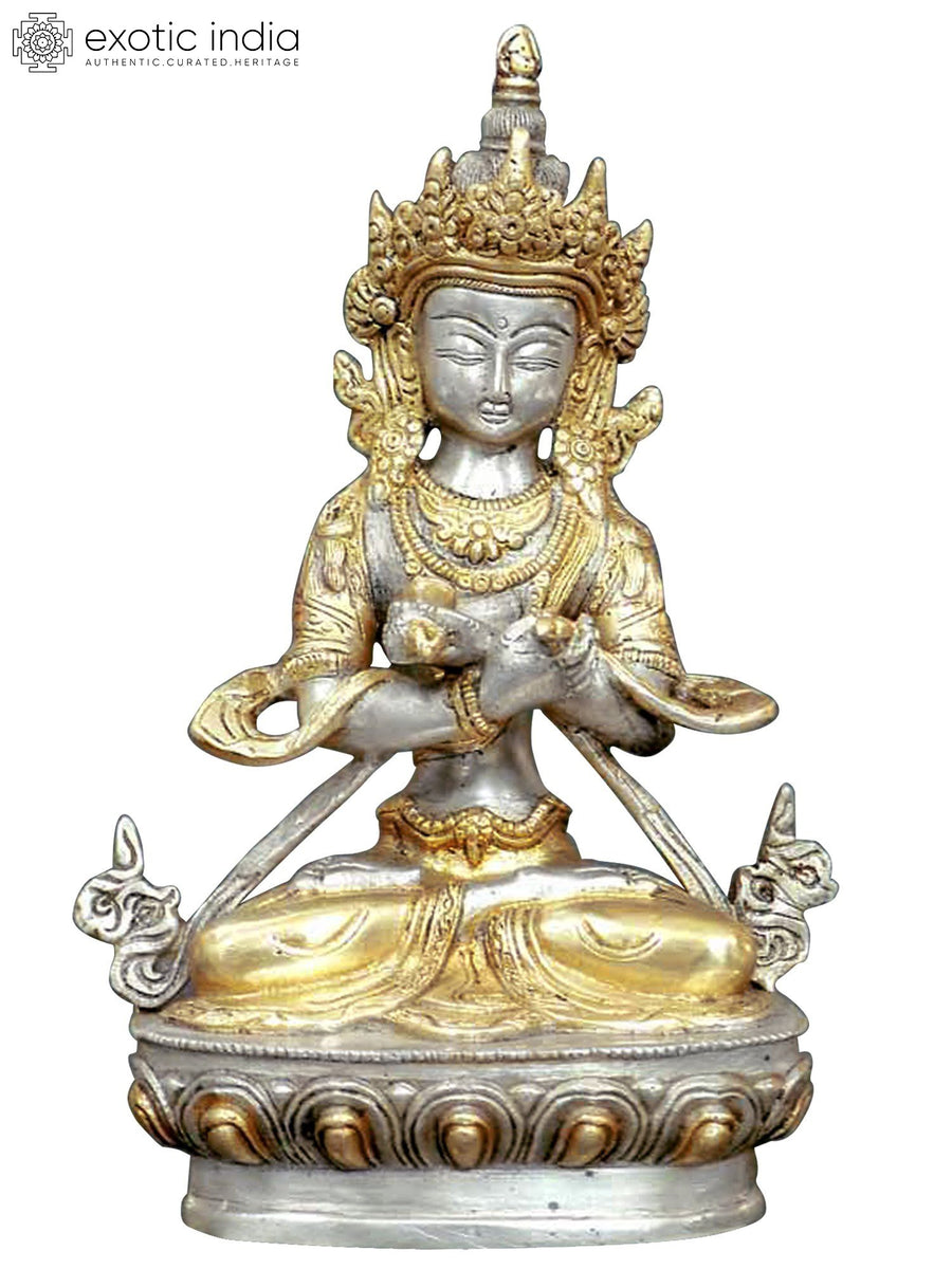 8" Handmade Vajradhara Buddhist Deity Brass Statue
