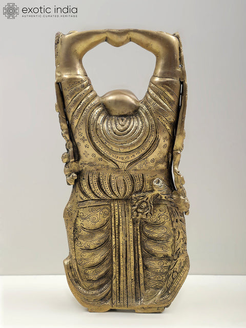 17" Laughing Buddha In Brass