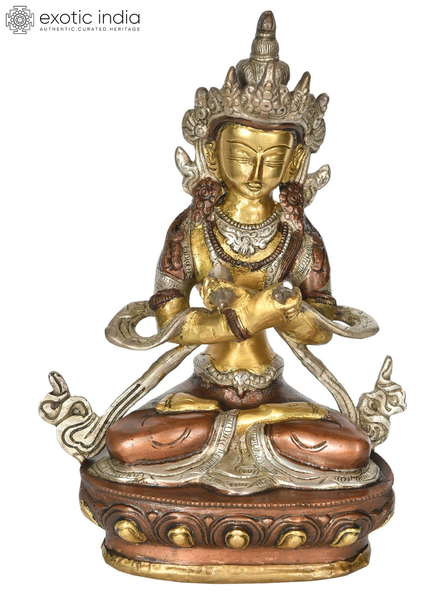 8" Vajradhara Tibetan Buddhist Deity Brass Handmade Statue