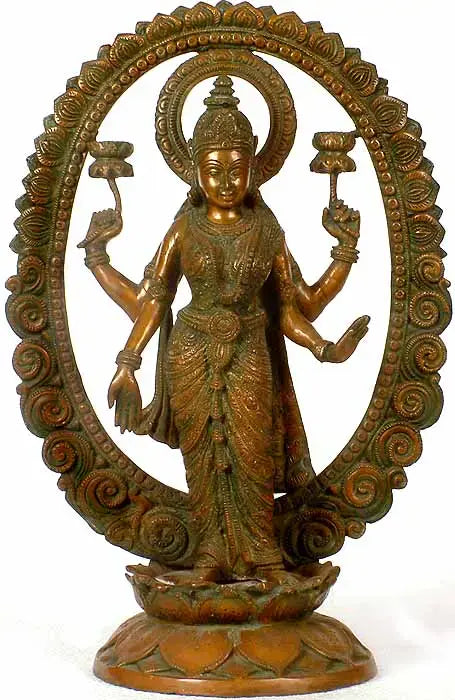 Lakshmi Goddess Brass Statue for Home Pooja