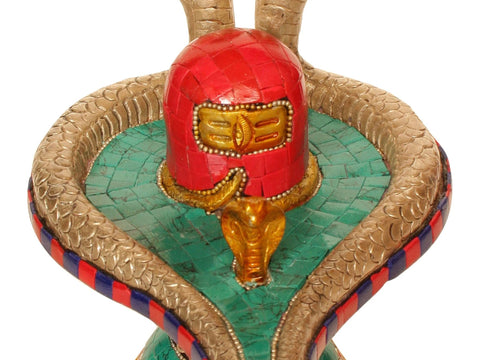 7" Shiva Linga Brass Statue | Handmade Brass Figurine | Made in India