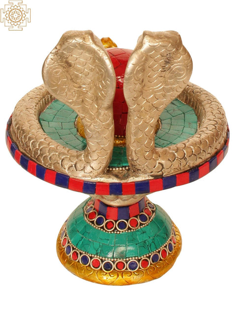 7" Shiva Linga Brass Statue | Handmade Brass Figurine | Made in India