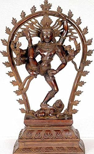 17" Tripurantaka Shiva Handmade Brass Statue