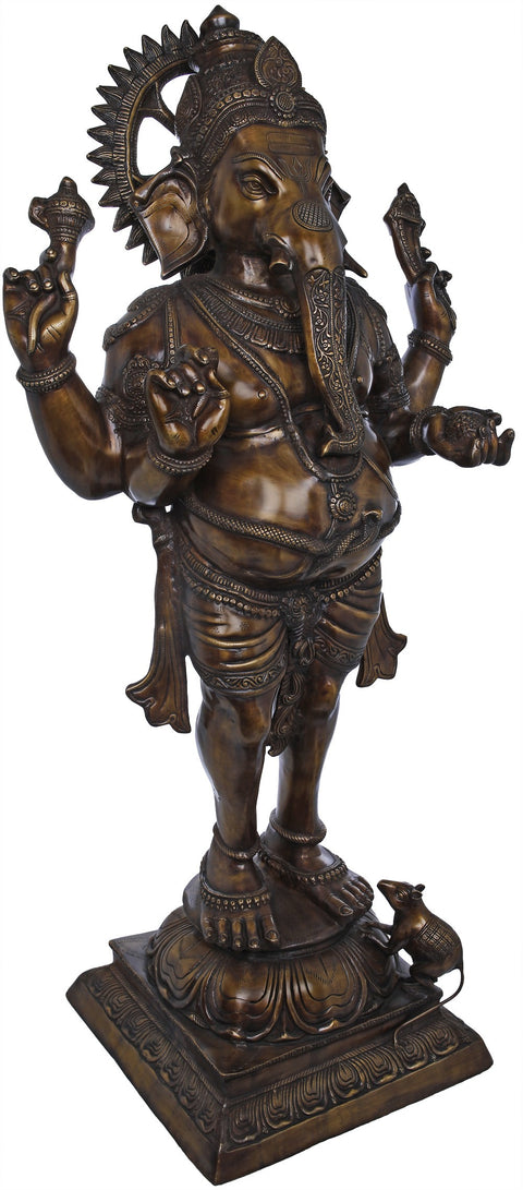 Standing Ganesha in Brass | Handmade | Made In India