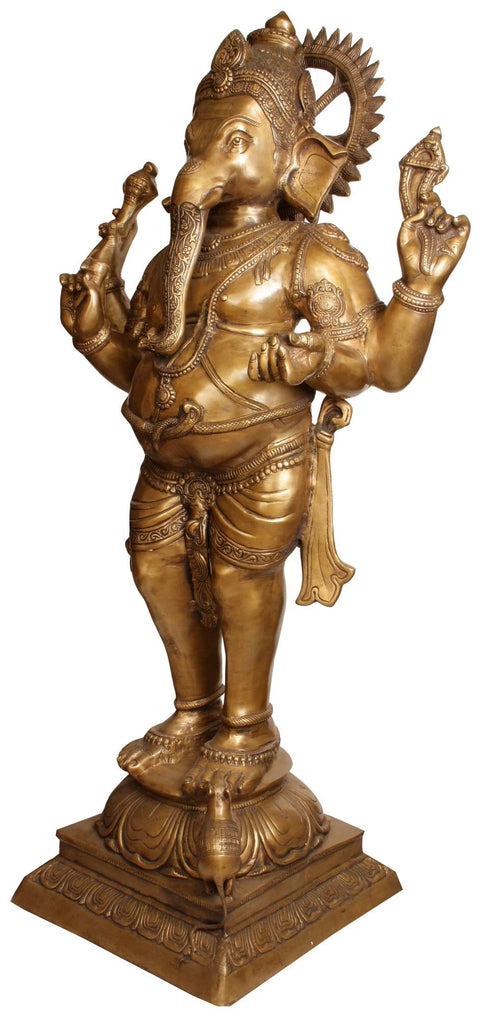 Standing Ganesha in Brass | Handmade | Made In India